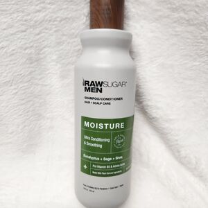 Raw Sugar Men Shampoo/Conditioner Moisture Eucalyptus Sage Shea 18 oz